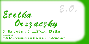 etelka orszaczky business card